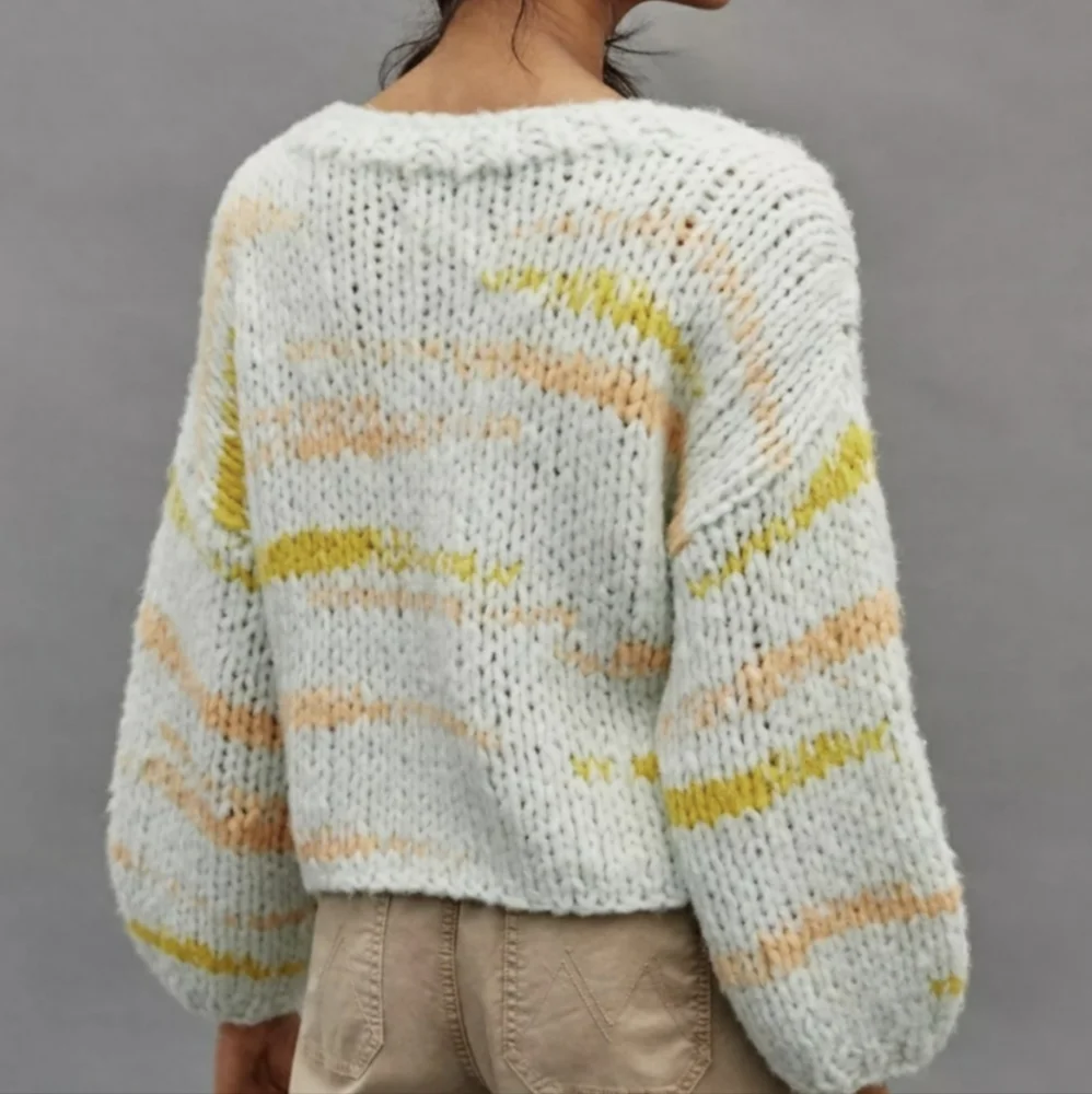 Anthropologie Wool Alpaca Blend Chunky JoJo Oversized Sweater - Picture 3 of 6